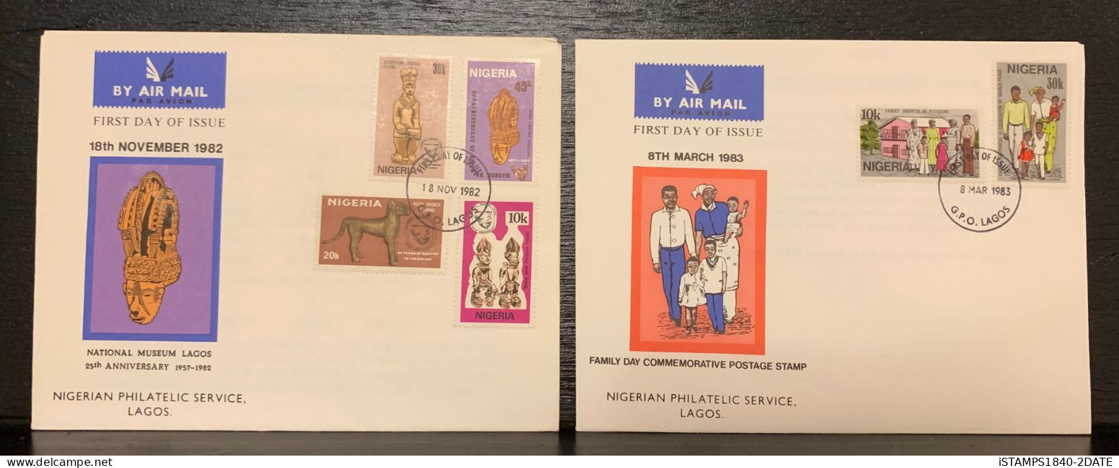 001151/ Nigeria First Day Cover Collection (55) 1973-1985 - Colecciones (sin álbumes)