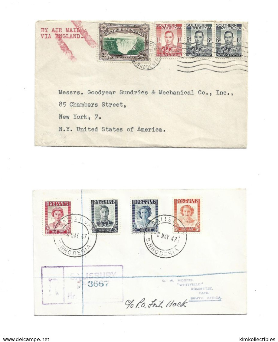 GREAT BRITAIN UNITED KINGDOM ENGLAND COLONIES - SOUTHERN RHODESIA -  POSTAL HISTORY LOT - Rhodesia Del Sud (...-1964)