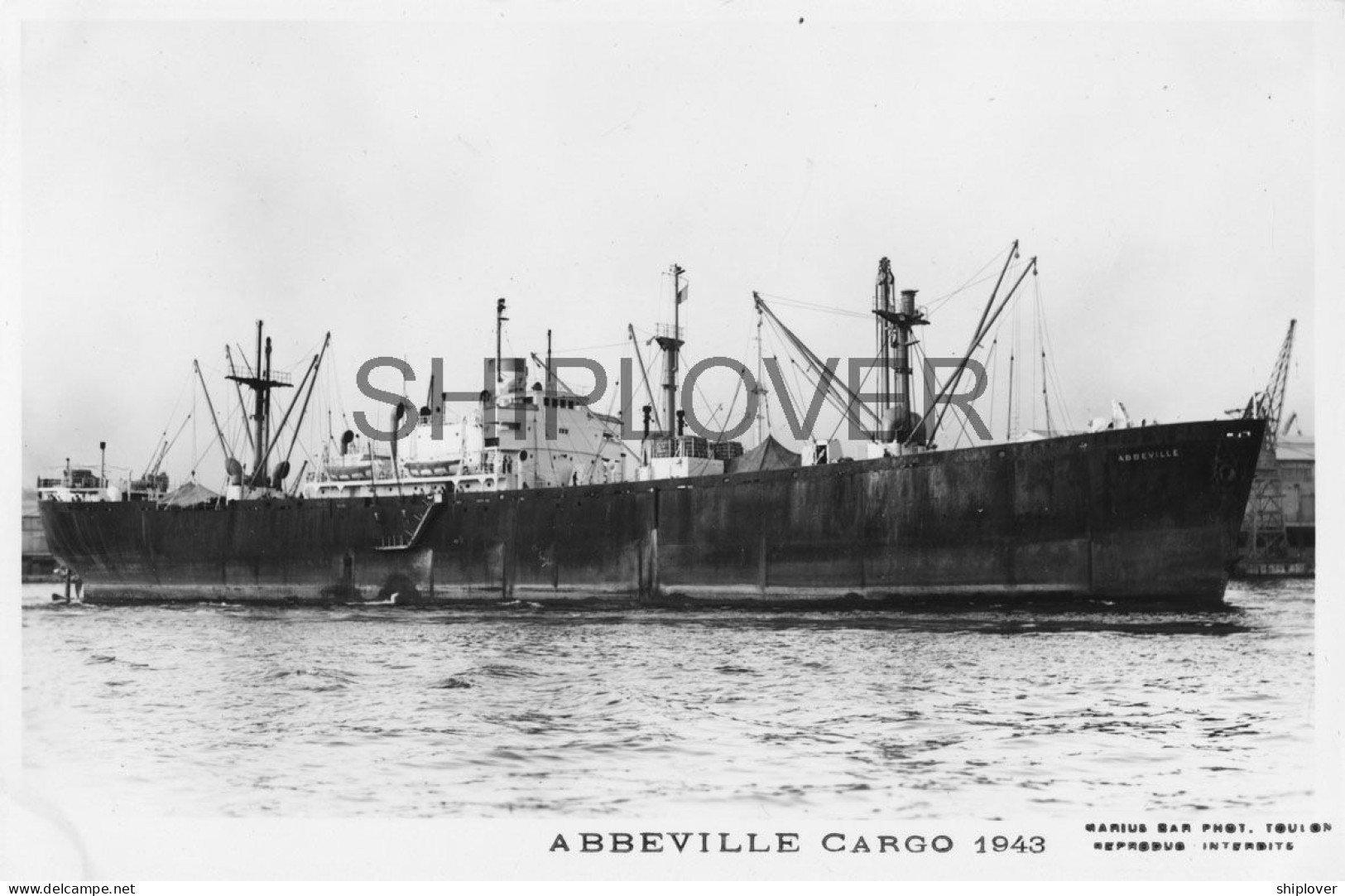 Cargo Français ABBEVILLE - Carte Photo éditions Marius Bar - Bateau/ship/schiff - Commerce