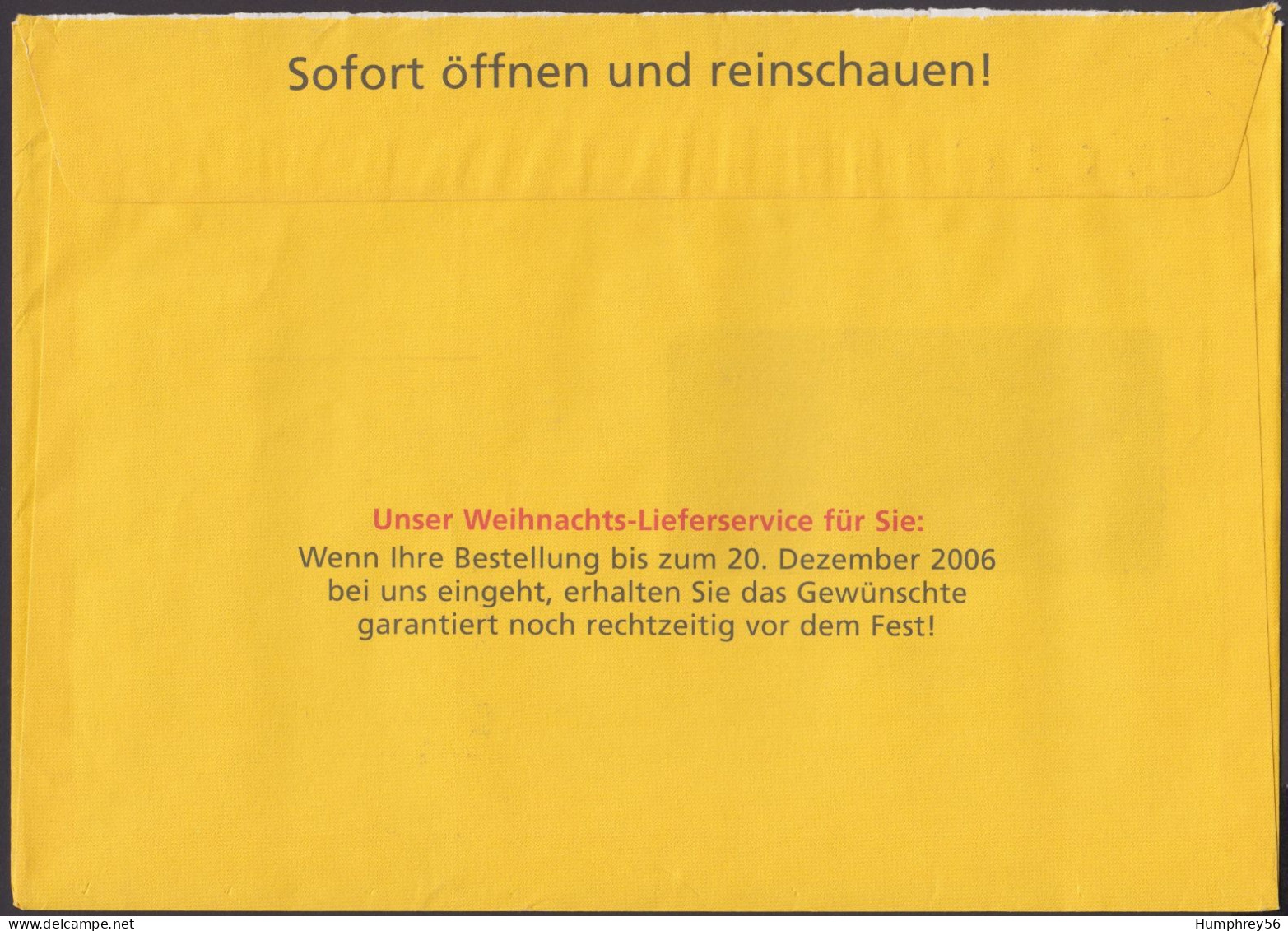 2006 - GERMANY - Postal Stationery: Und Was Wünschen Sie Sich Zu Weihnachten? - Buste - Usati