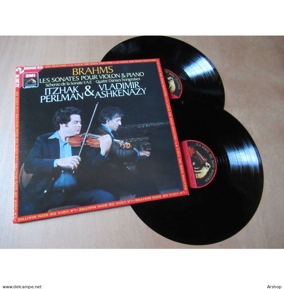 ITZHAK PERLMAN - VLADIMIR ASHKENAZY Les Sonates Pour Violon & Piano BRAHMS - Lavoix De Son Maitre 2 Disques 1985 - Classical