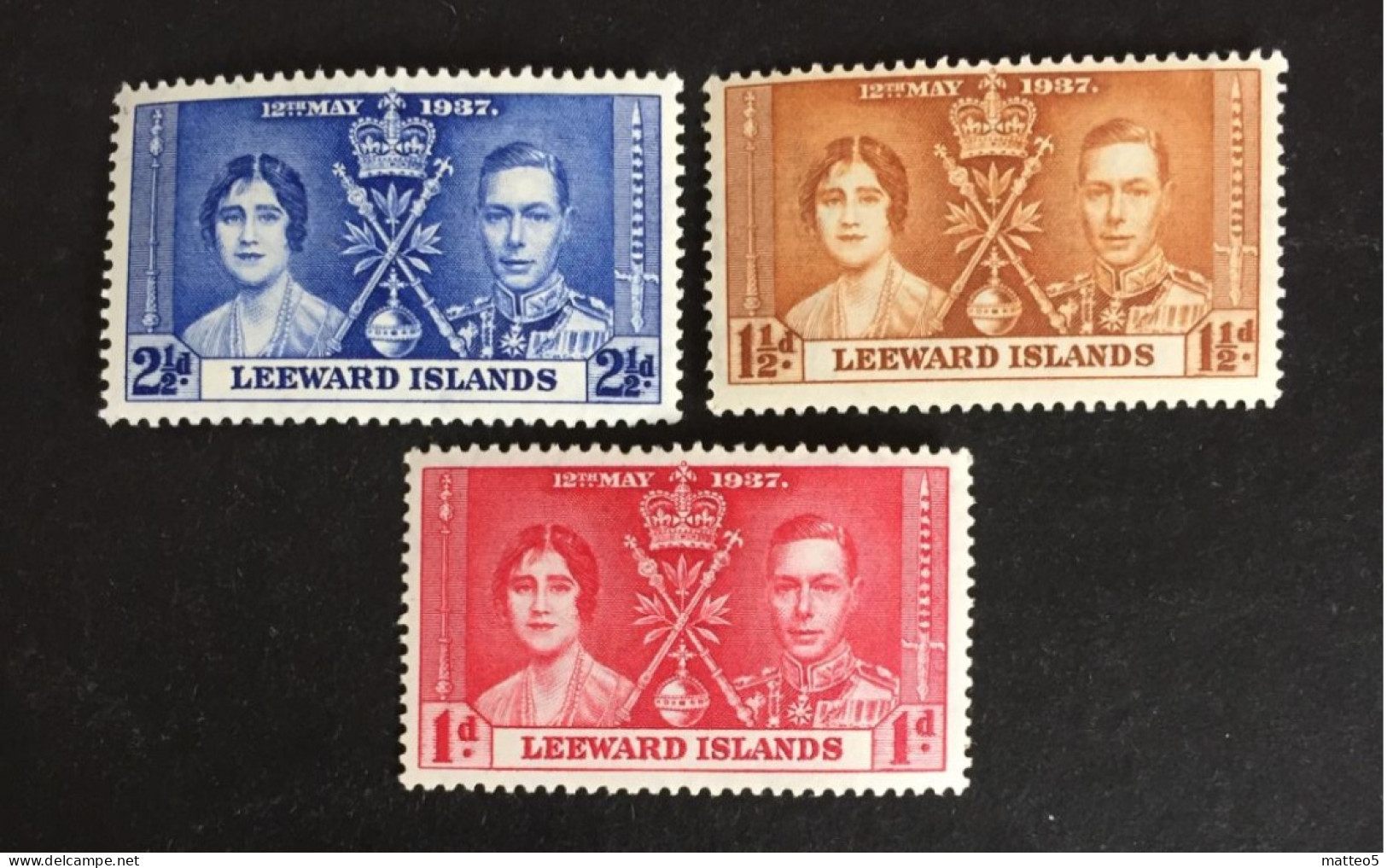 1937 - Leeward Islands - Coronation Of King George VII And Queen Elizabeth -  Unused - Leeward  Islands