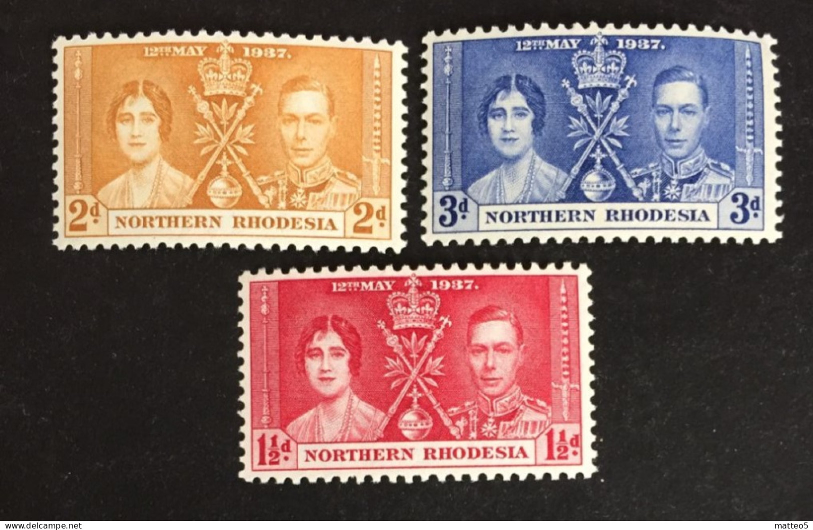 1937 - Northern Rhodesia - Coronation Of King George VII And Queen Elizabeth -  Unused - Rhodesia Del Nord (...-1963)