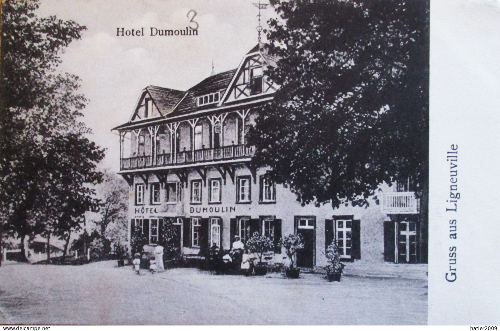 Gruss Aus LIGNEUVILLE. - Hotel DUMOULIN - Stamp & Postmark 1910 MALMEDY - Malmedy