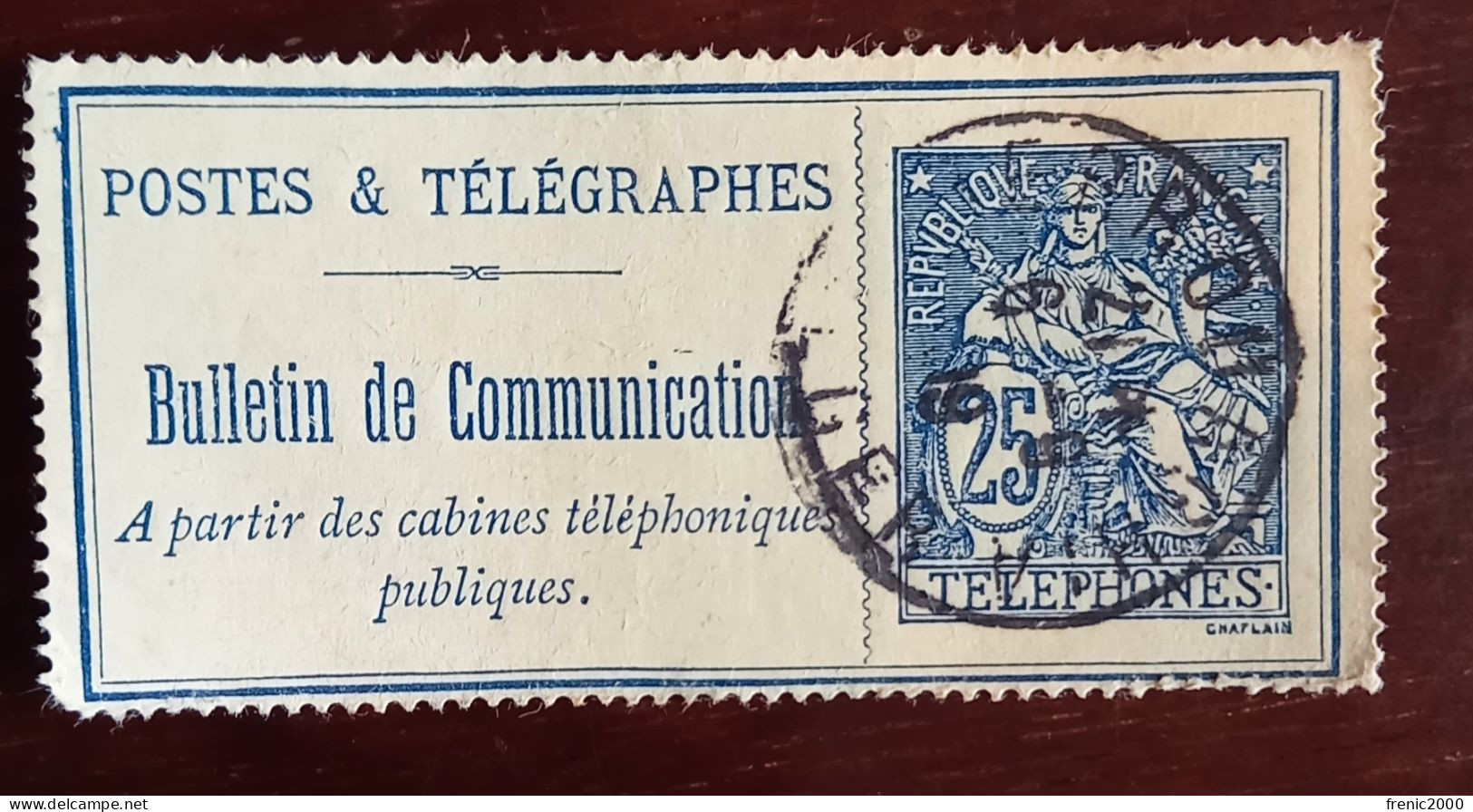 TF 032 - Timbre Téléphone N° 24 Année 1897 - Telegraph And Telephone