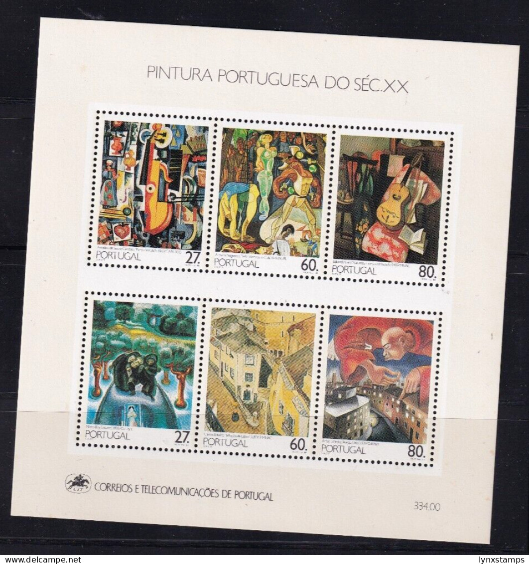 LI01 Portugal 1988 Paintings Of The 20th Century Mini Sheet - Unused Stamps
