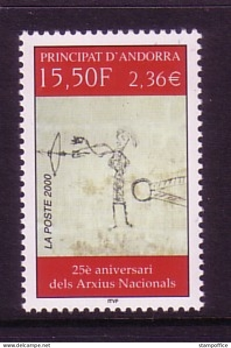 ANDORRA FRANZÖSISCH MI-NR. 560 POSTFRISCH(MINT) 25 JAHRE NATIONALARCHIV 2000 - Nuevos