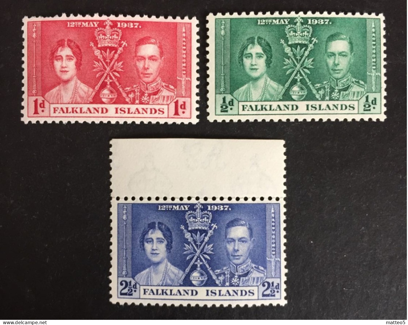 1937 - Falkland Islands - Coronation Of King George VII And Queen Elizabeth -  Unused - Falkland