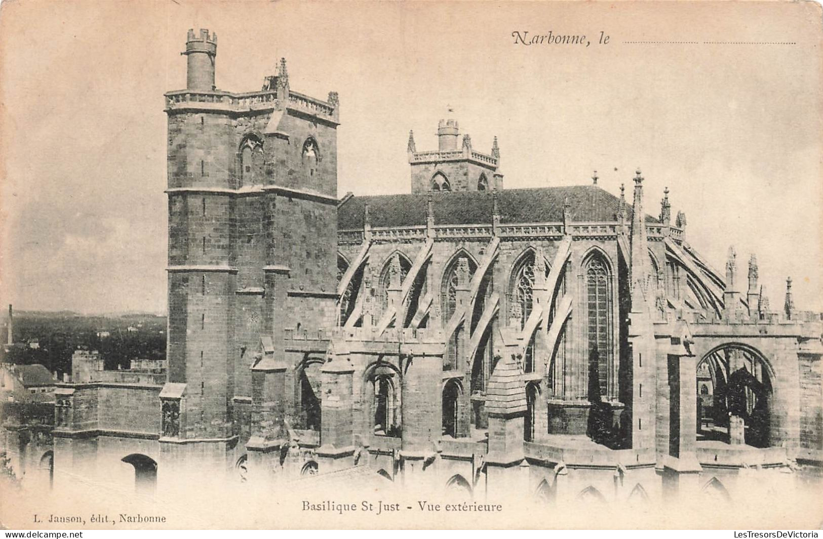 FRANCE - Narbonne - Basilique Saint Just - Vue Extérieure - Carte Postale Ancienne - Narbonne