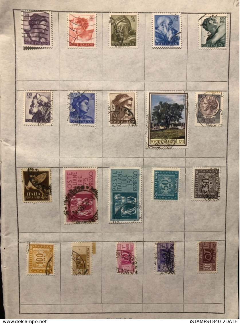 001164/ Italy Mint + Used Collection  (70) - Collections (sans Albums)