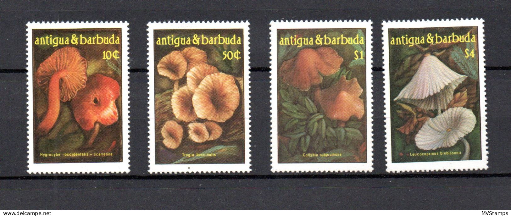 Antigua & Barbuda 1986 Set Mushroom/Pilze Stamps (Michel 973/76) MNH - Antigua And Barbuda (1981-...)