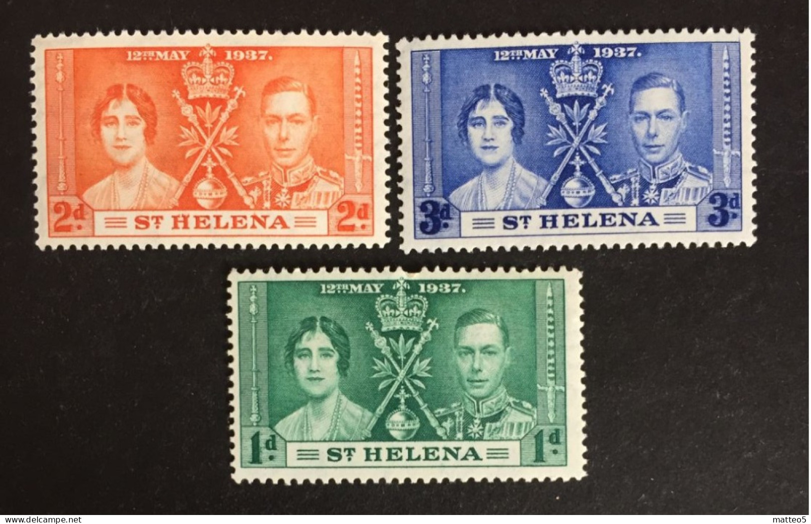 1937 - St. Helena - Coronation Of King George VII And Queen Elizabeth -  Unused - Isla Sta Helena