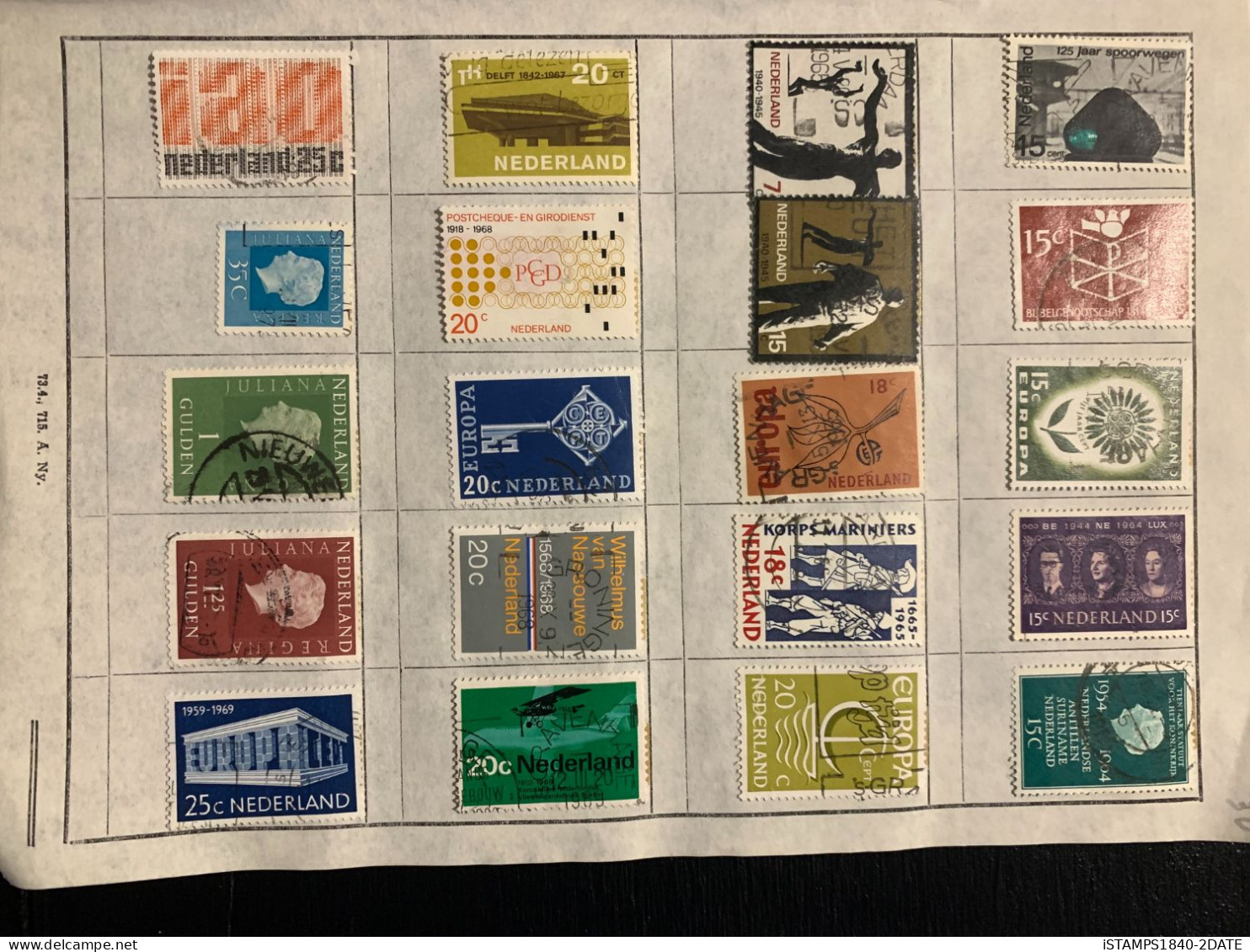 001166/ Netherlands Mint + Fine Used Collection (100) - Colecciones Completas