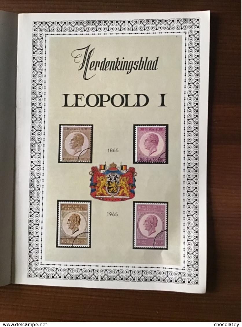 Leopold 1historische En Filatelistische Studie Pro Post - Geschichte