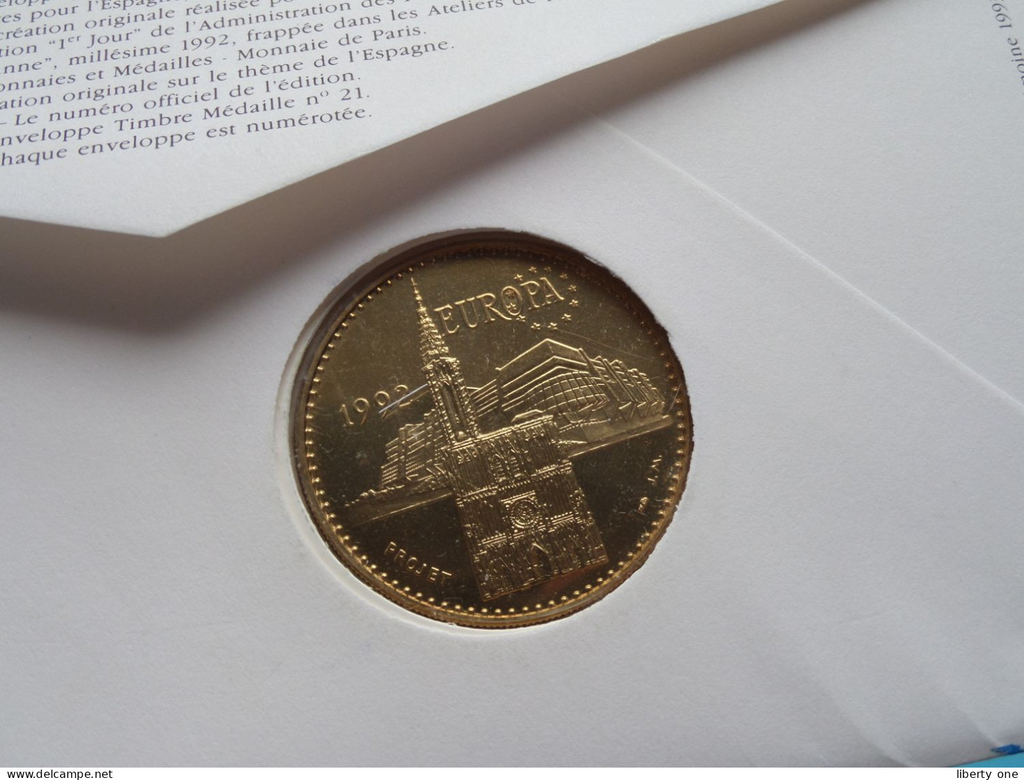 EUROPA - ESPAGNE( Voir Scans ) Enveloppe Numismatique Monnaie De Paris N° 00613 > 1992 > Numislettre ! - Souvenir-Medaille (elongated Coins)