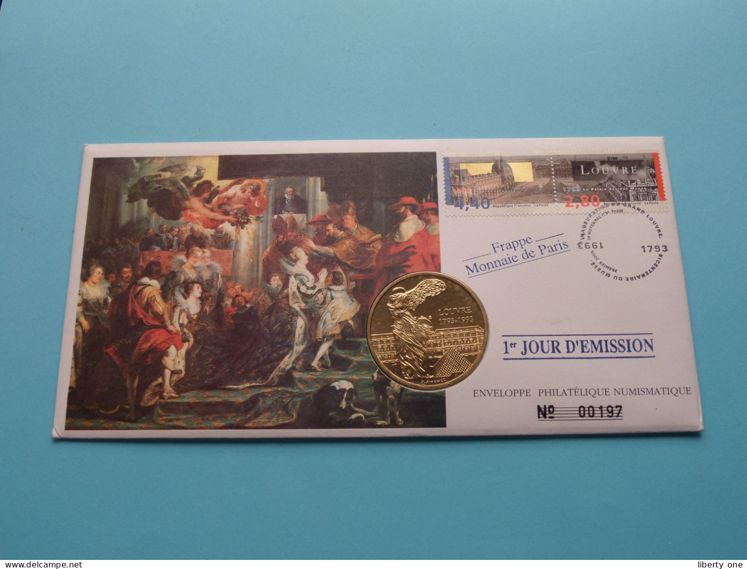 EUROPA Louvre 1793-1993 ( Voir Scans ) Enveloppe Numismatique Monnaie De Paris N° 00197 > 1993 > Numislettre ! - Pièces écrasées (Elongated Coins)