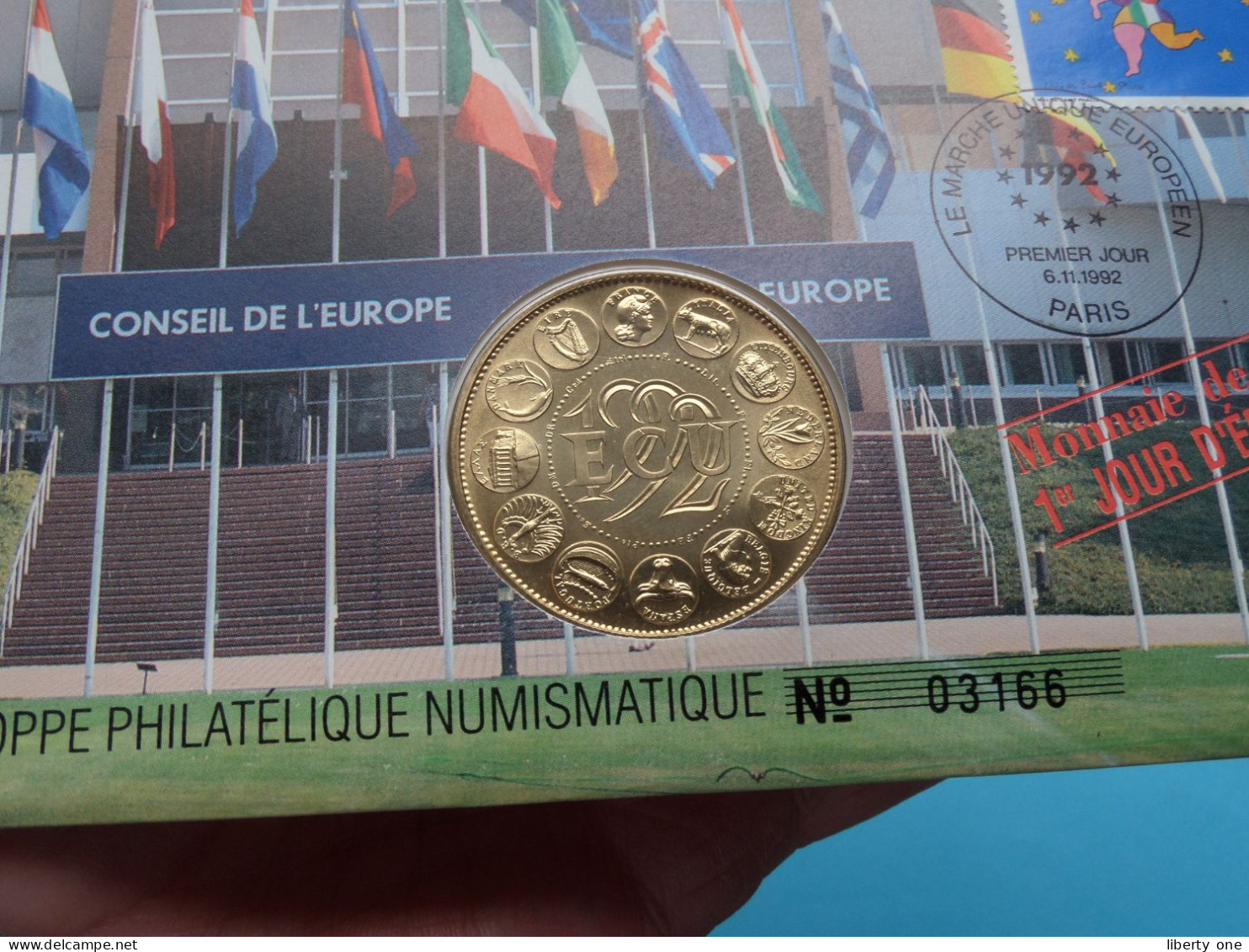 EUROPA Le Marché Unique Européen ( Voir Scans ) Enveloppe Numismatique Monnaie De Paris N° 03166 > 1992 > Numislettre ! - Monete Allungate (penny Souvenirs)