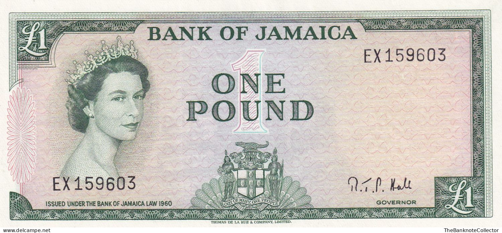 Jamaica 1 Pound ND 1960 QEII P-51 UNC - Jamaique