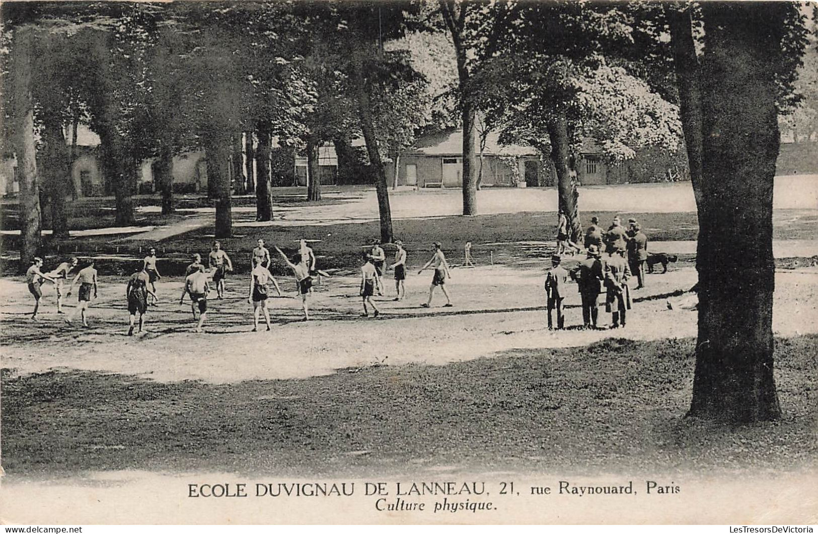 FRANCE - Ecole Duvignau De Lanneau 21 - Rue Raynouard - Paris - Culture Physique - Des Enfants - Carte Postale Ancienne - Onderwijs, Scholen En Universiteiten