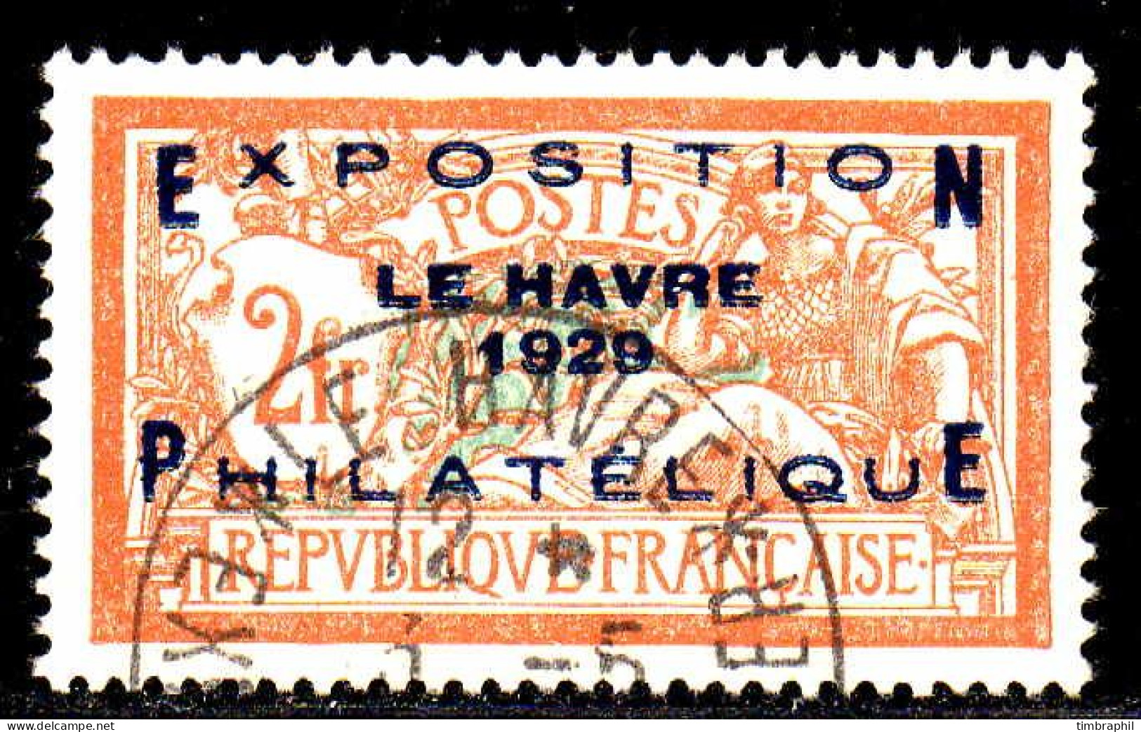 N° 257A (EXPO Le Havre 1929 TB Centrage) Oblitéré SUPERBE Signé: COTE= 1440 € - Gebruikt