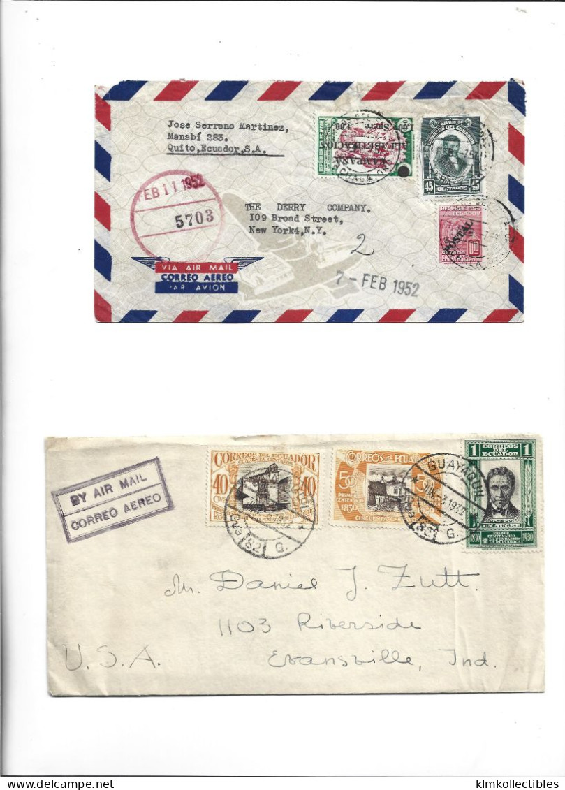 ECUADOR - POSTAL HISTORY LOT - AIRMAIL - Equateur