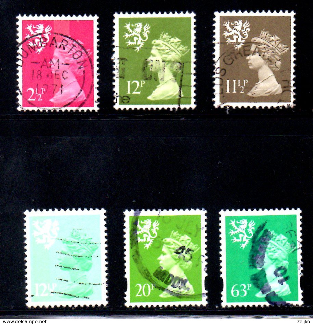 UK, GB, Great Britain, Scotland, Used, Queen Elizabeth, Lot - Galles