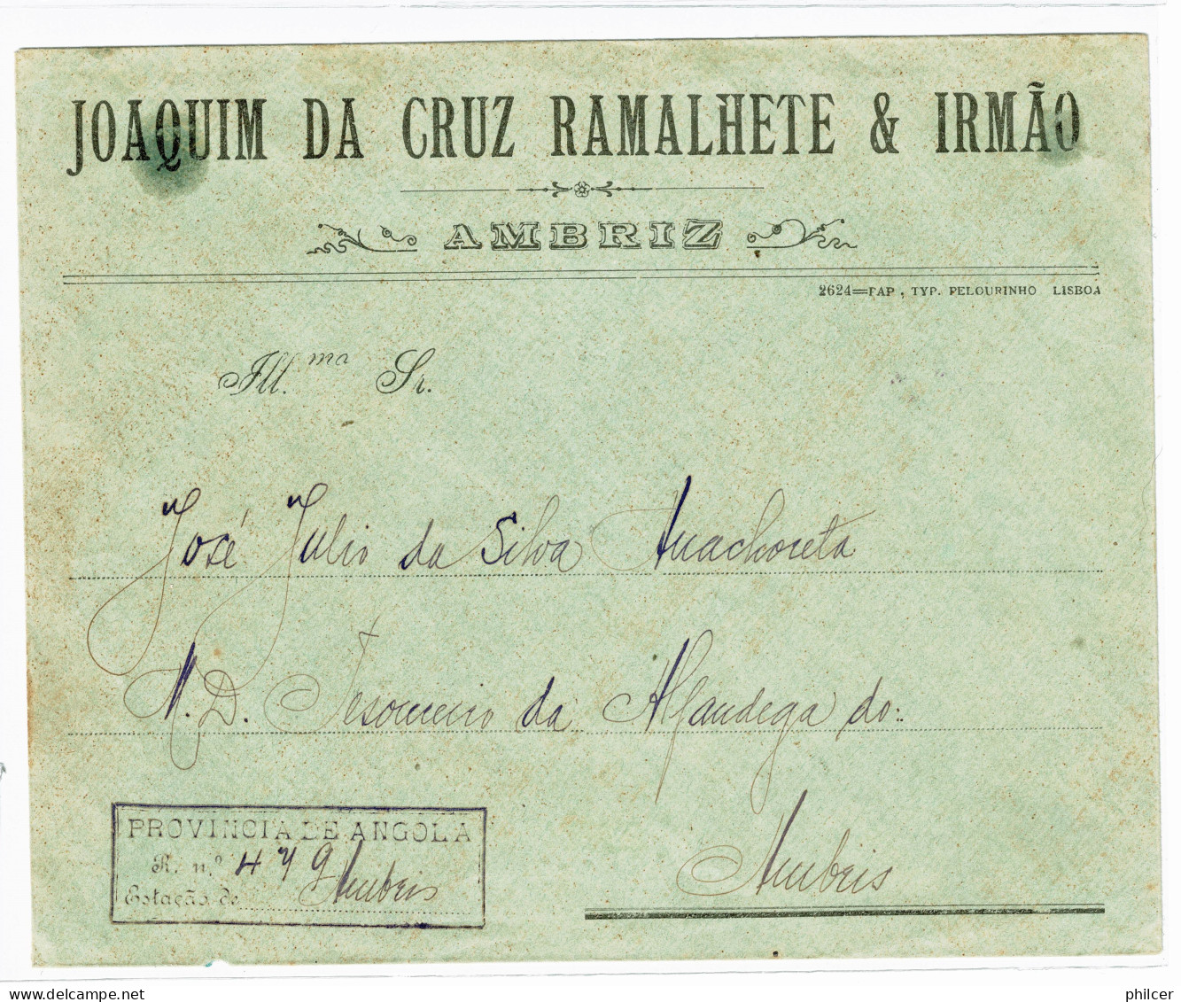 Angola, 1913, # 117, For Ambris - Angola
