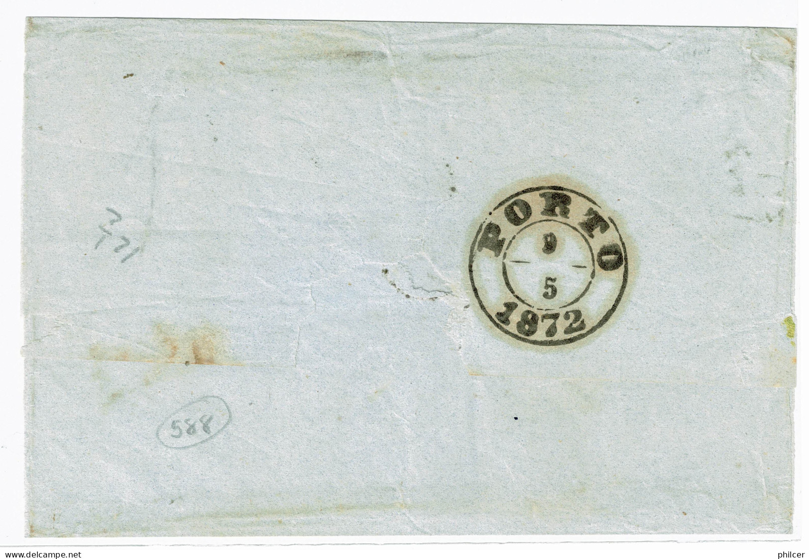 Portugal, 1872, # 40/1, Viana-Porto - Lettres & Documents