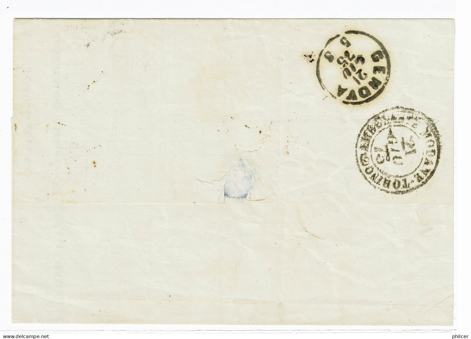 Portugal, 1875, # 44, Para Genova - Storia Postale