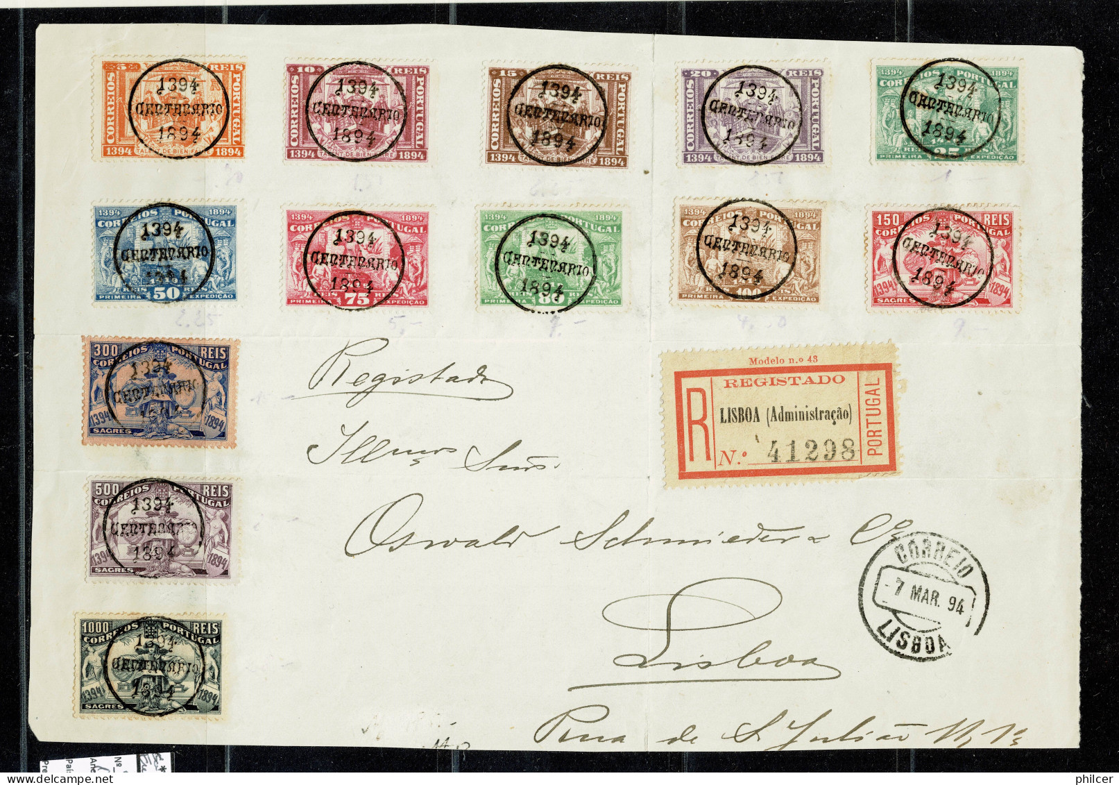 Portugal, 1894, # 99/110, Frente De Carta - Covers & Documents