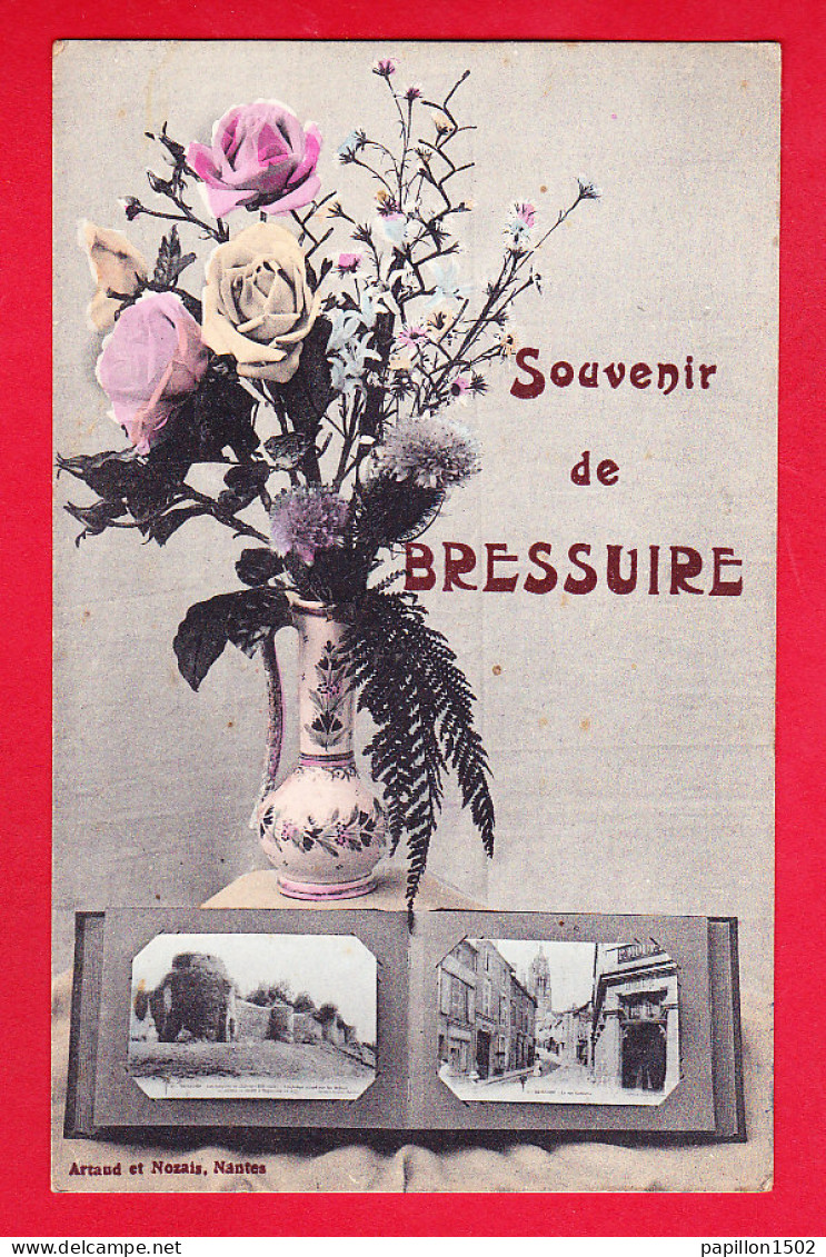 F-79-Bressuire-06P129  Souvenir De Bressuire, Cpa Fantaisie, 2 Petites Vues De La Ville, Cpa BE - Bressuire