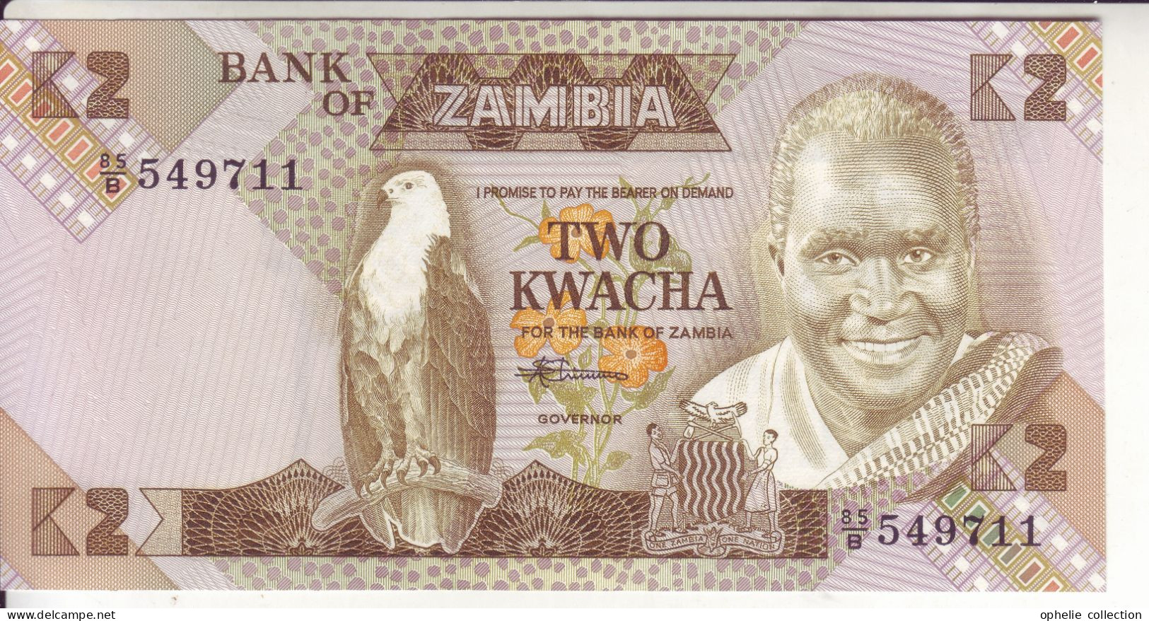 Afrique - Zambie  - Billet De Banque Collection - PK N°24 - 2 Kwacha - 68 - Other - Africa