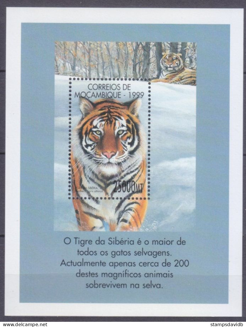 2000 Mozambique 1756/B63 Cats - Tiger  5,00 € - Felinos