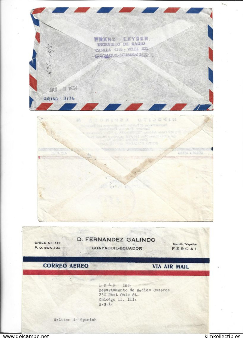 ECUADOR - POSTAL HISTORY LOT OF 6 COVERS - AIRMAIL - Ecuador