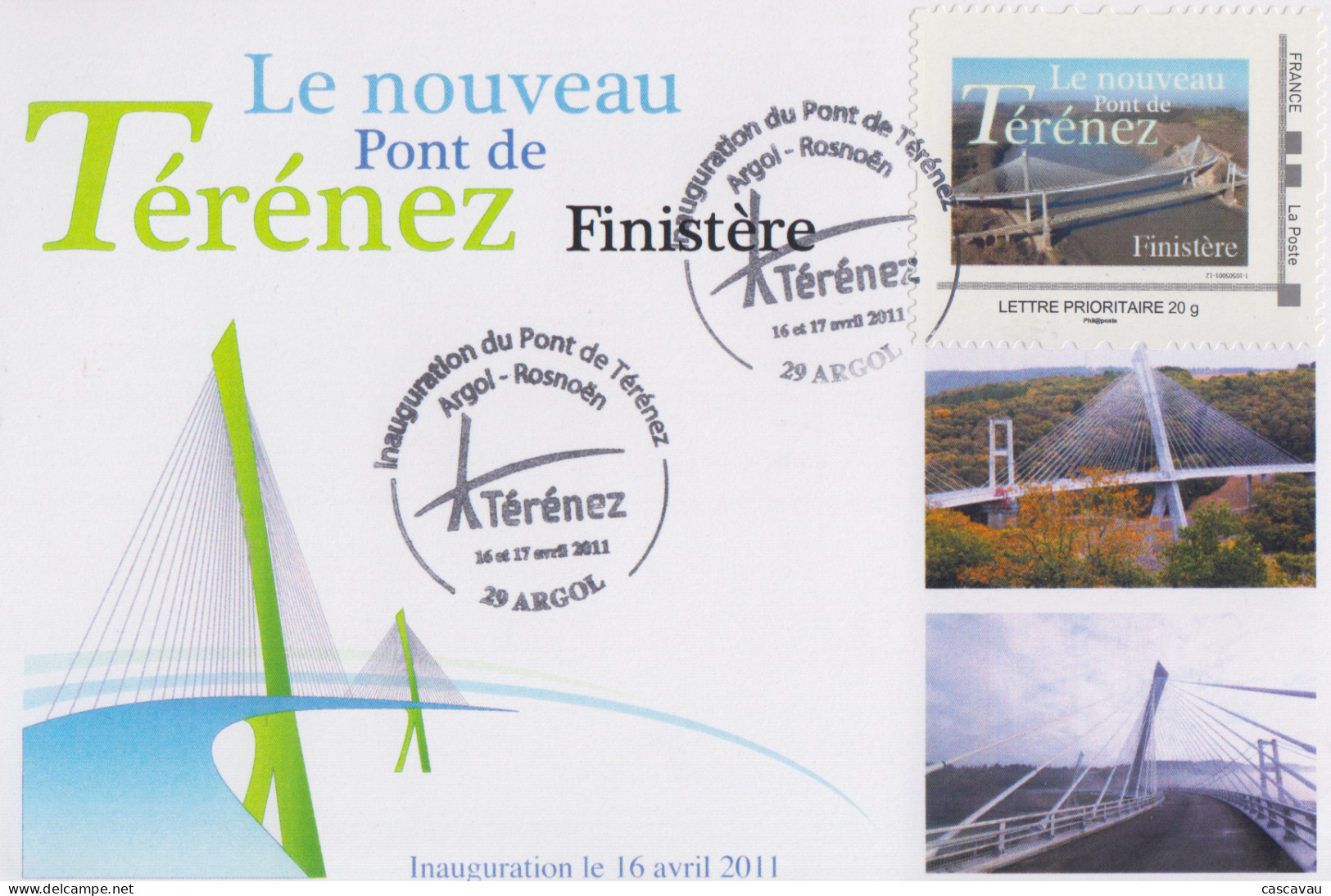 Carte   Maximum   FRANCE   Nouveau   Pont   De   Térénez    ARGOL -  ROSNOËN   2011 - Other & Unclassified