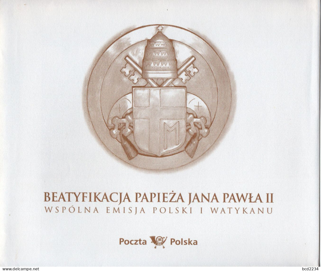 POLAND 2011 SPECIAL LIMITED EDITION PHILATELIC FOLDER: POPE JPII JOHN PAUL 2 BEATIFICATION VATICAN JOINT ISSUE MS & FDC