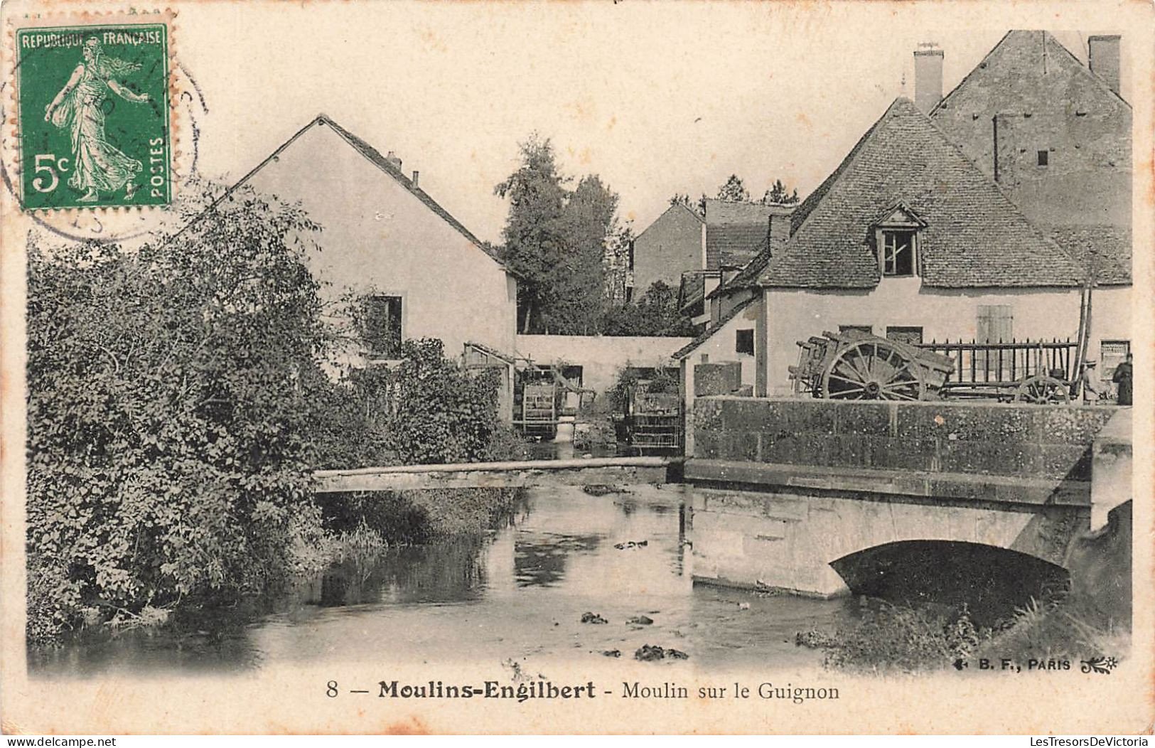 FRANCE - Moulins Engilbert - Moulin Sur Le Guignon - Vue Générale - Des Maisons - Carte Postale Ancienne - Chateau Chinon
