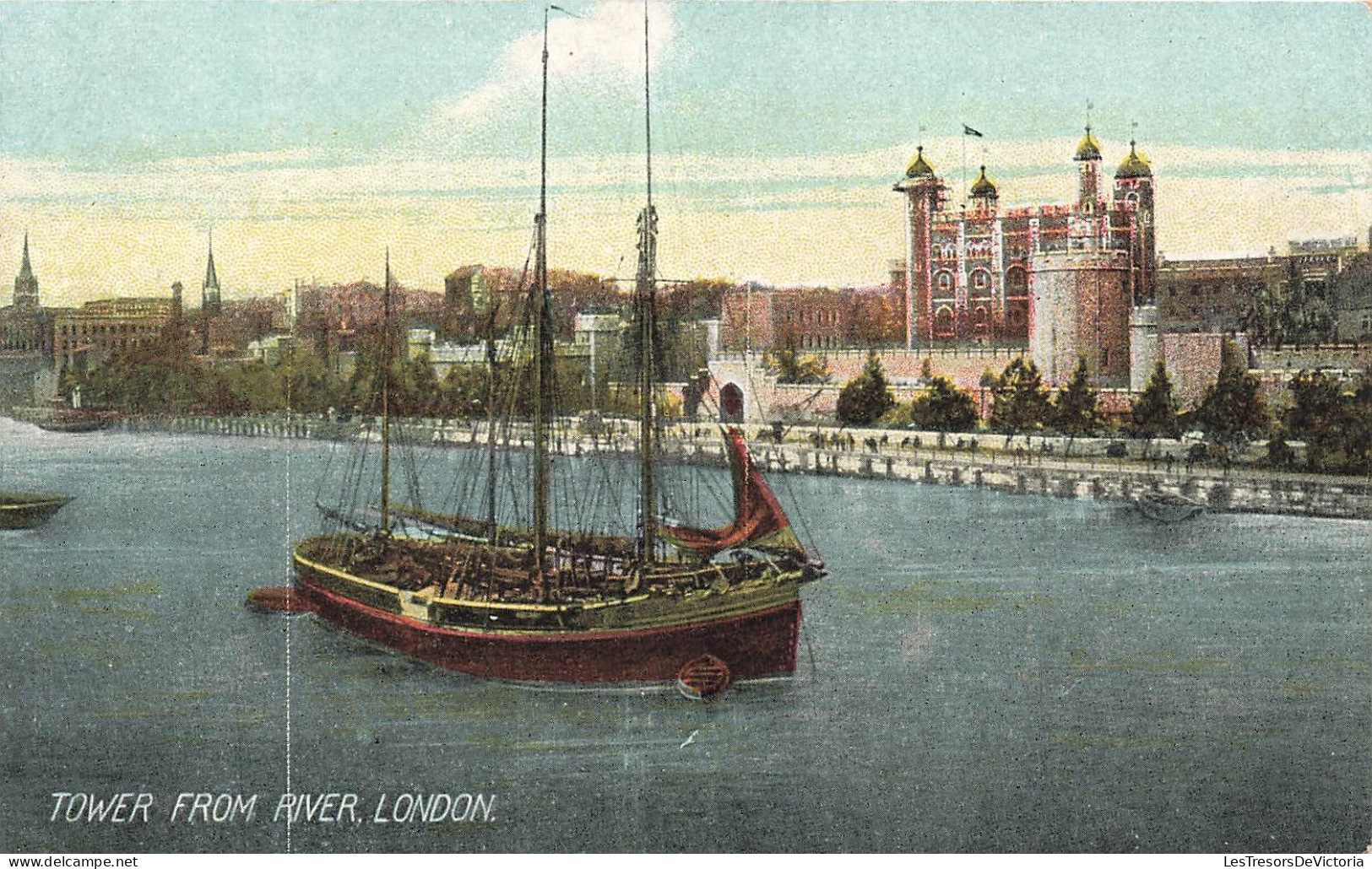 ROYAUME UNI - ANGLETERRE - London - Tower From River - Colorisé - Carte Postale Ancienne - Tower Of London