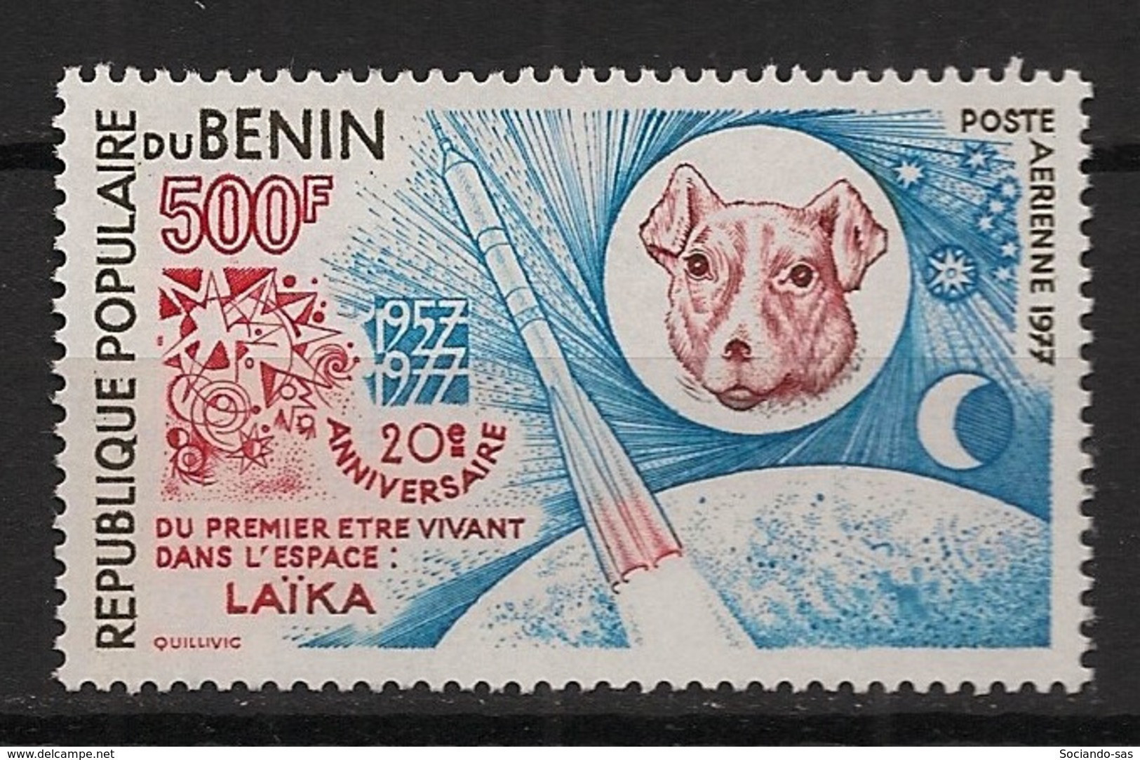 BENIN - 1977 - Poste Aérienne PA N°YT. 282 - Laika / Space - Neuf Luxe ** / MNH / Postfrisch - Bénin – Dahomey (1960-...)