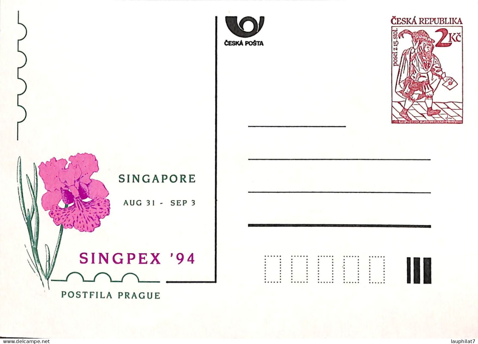 [500366]TB//**/Mnh-Tchécoslovaquie 1994 - Singapour, Fleurs, Végétaux - Ansichtskarten