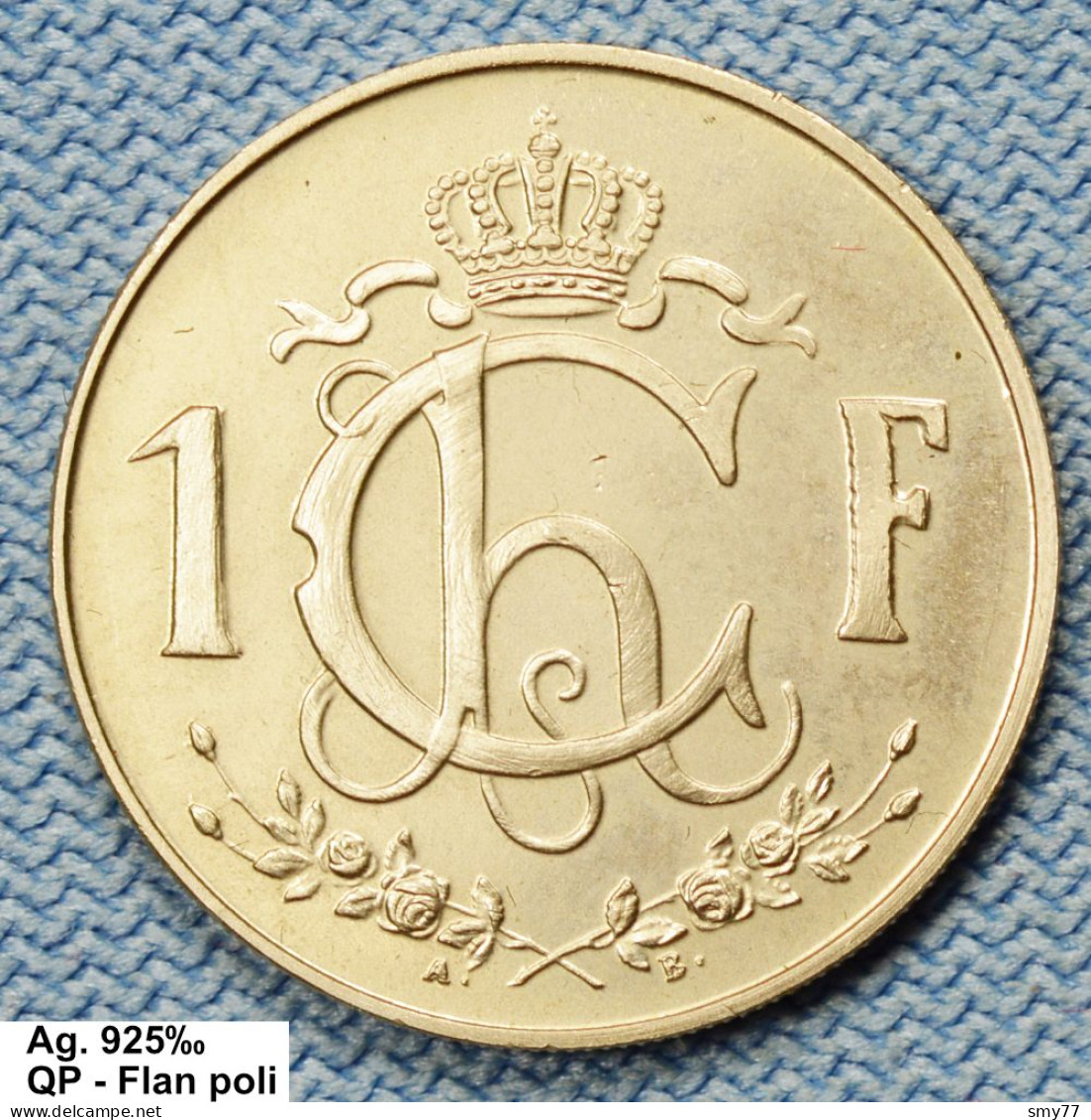 Luxembourg • 1 Franc 1980  Argent / Silver 925‰ (Charlotte) •  QP / Flan Poli  •  3'000 Ex.  • Rare •  [24-460] - Luxembourg