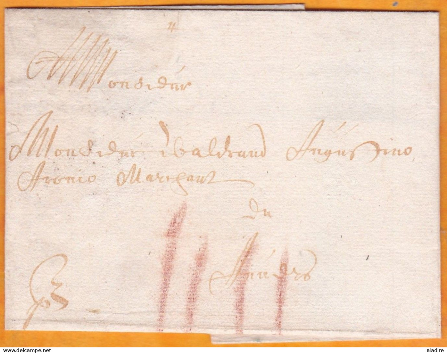 1671 - Lettre Pliée Avec Correspondance De VALENCIENNE Vers ANVERS, Antwerpen, Pays Bas Espagnols, Belgique - ....-1700: Precursori