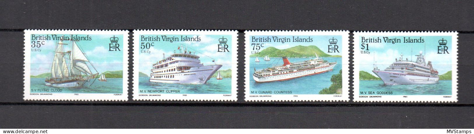 Virgin Islands 1986 Set Ships/boat/Schiffe Stamps (Michel 537/40) MNH - Iles Vièrges Britanniques