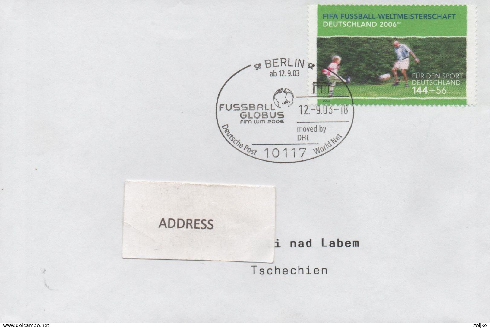 Germany, Football, World Championship Germany 2006, Moved By DHL, Cancel Berlin - 2006 – Duitsland