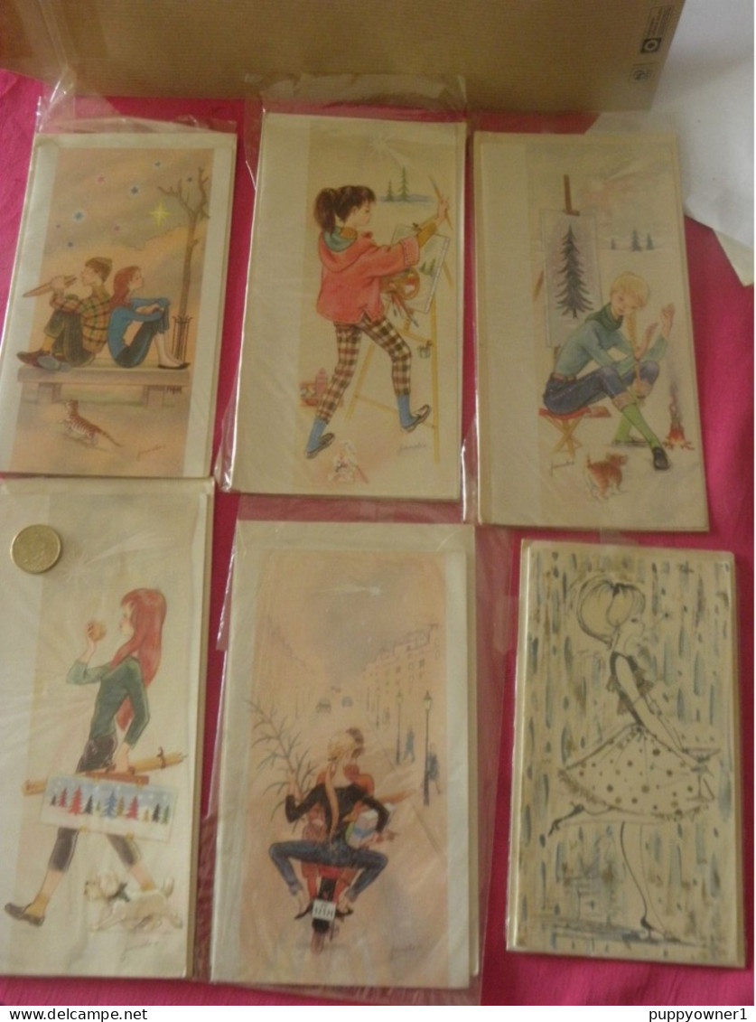 6 Vintage Carte De Noël - Other & Unclassified