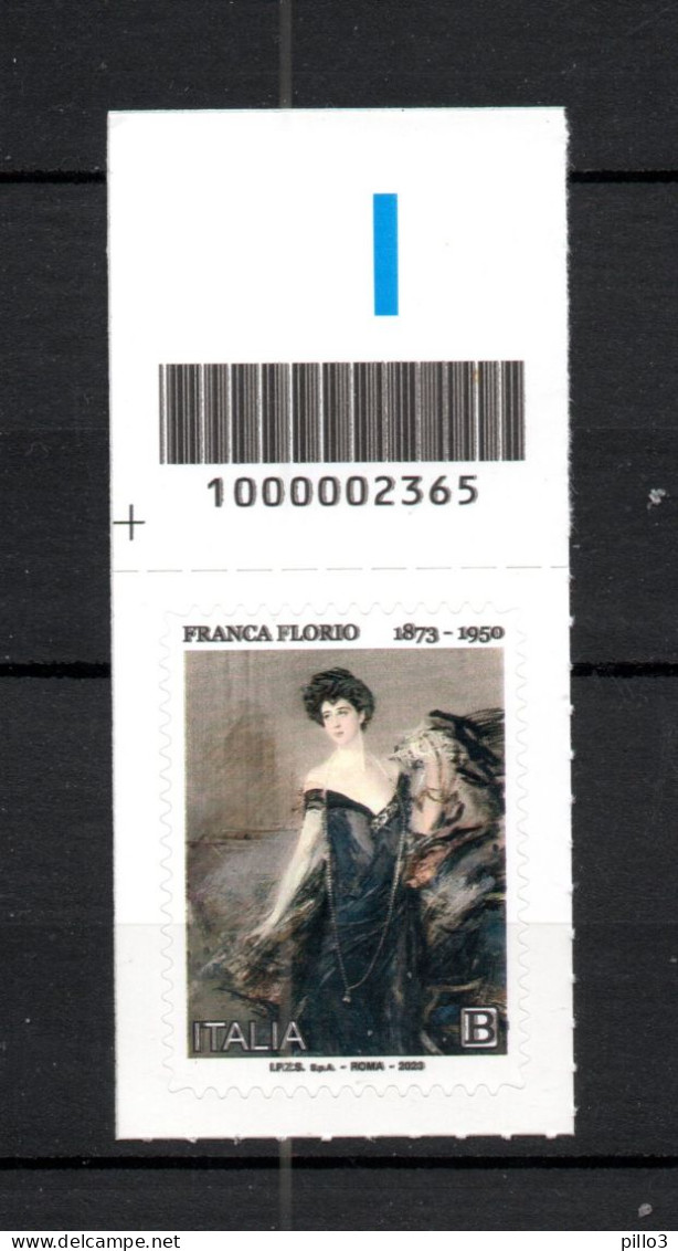 ITALIA :  FRANCA  FLORIO  -  C/Barre N° 2365  MNH**   Del   28.09.2023 - Bar Codes