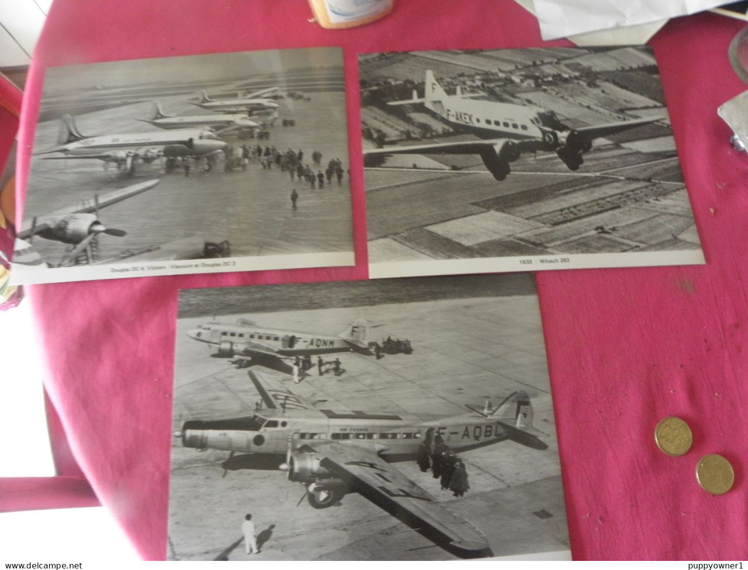 3 Vintage Photo Avion - Posters