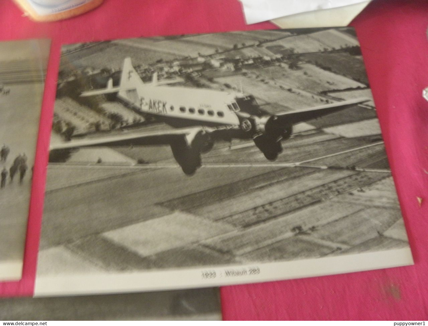 3 Vintage Photo Avion - Carteles