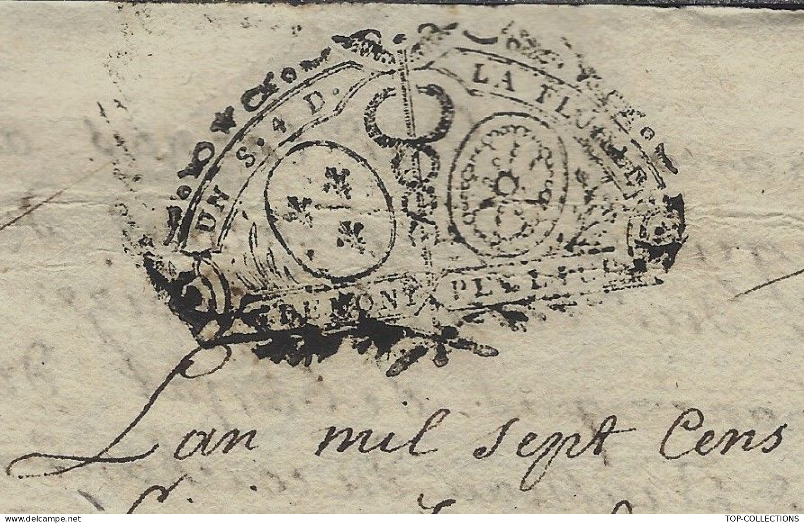 1725 GENERALITE DE MONTPELLIER  Au Nom De Dieu ..vente PAR NOTAIRE SIGN . V.SCANS - Gebührenstempel, Impoststempel