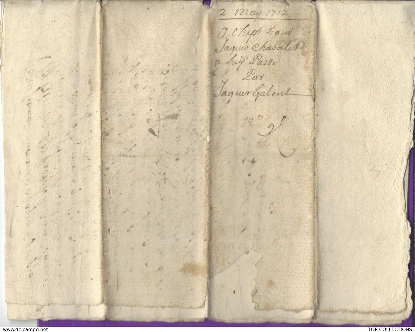 1725 GENERALITE DE MONTPELLIER  Au Nom De Dieu ..vente PAR NOTAIRE SIGN . V.SCANS - Gebührenstempel, Impoststempel